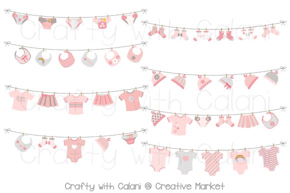 Pink Baby Laundry Bunting cover image.