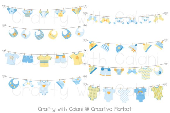 Blue Baby Laundry Bunting cover image.