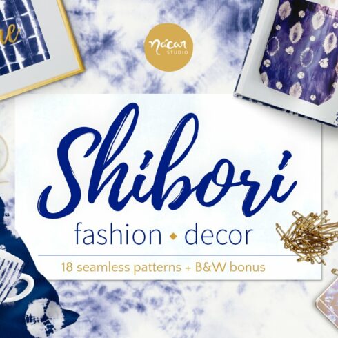 Shibori tie dye pattern pack cover image.