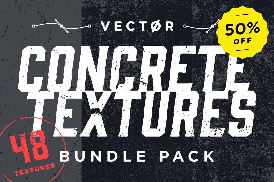 50% OFF: Concrete Textures Bundle cover image.