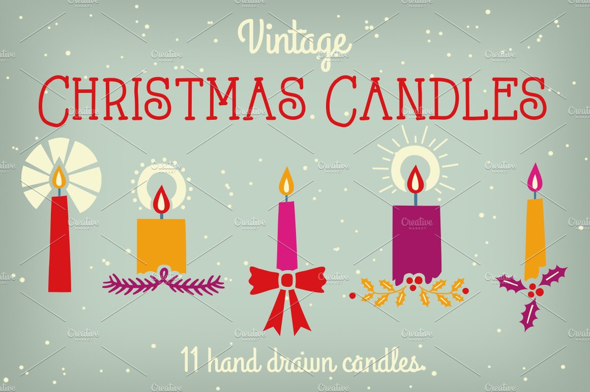 Vintage Christmas Candles cover image.