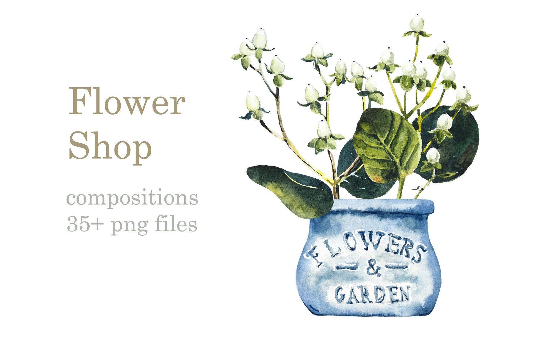 Watercolor Flower Shop cover image.