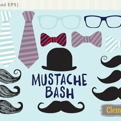 Mustache Clip Art cover image.