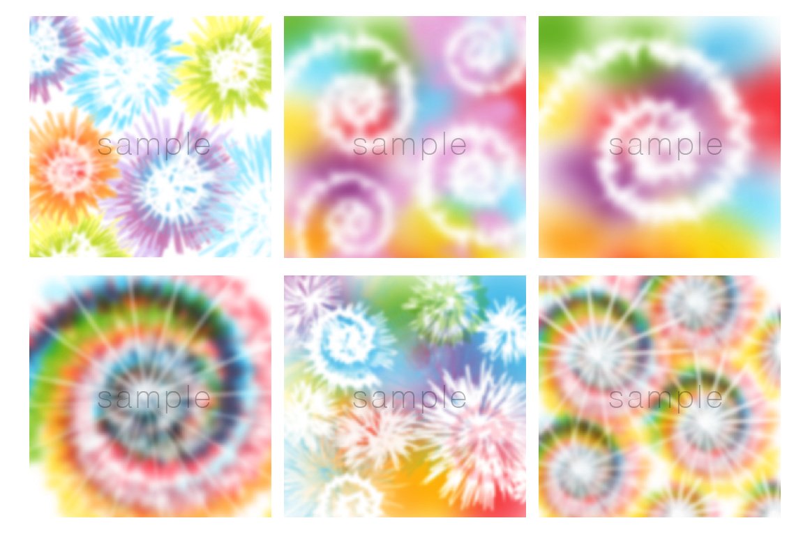 Bright Tie Dye Digital Paper Pattern preview image.