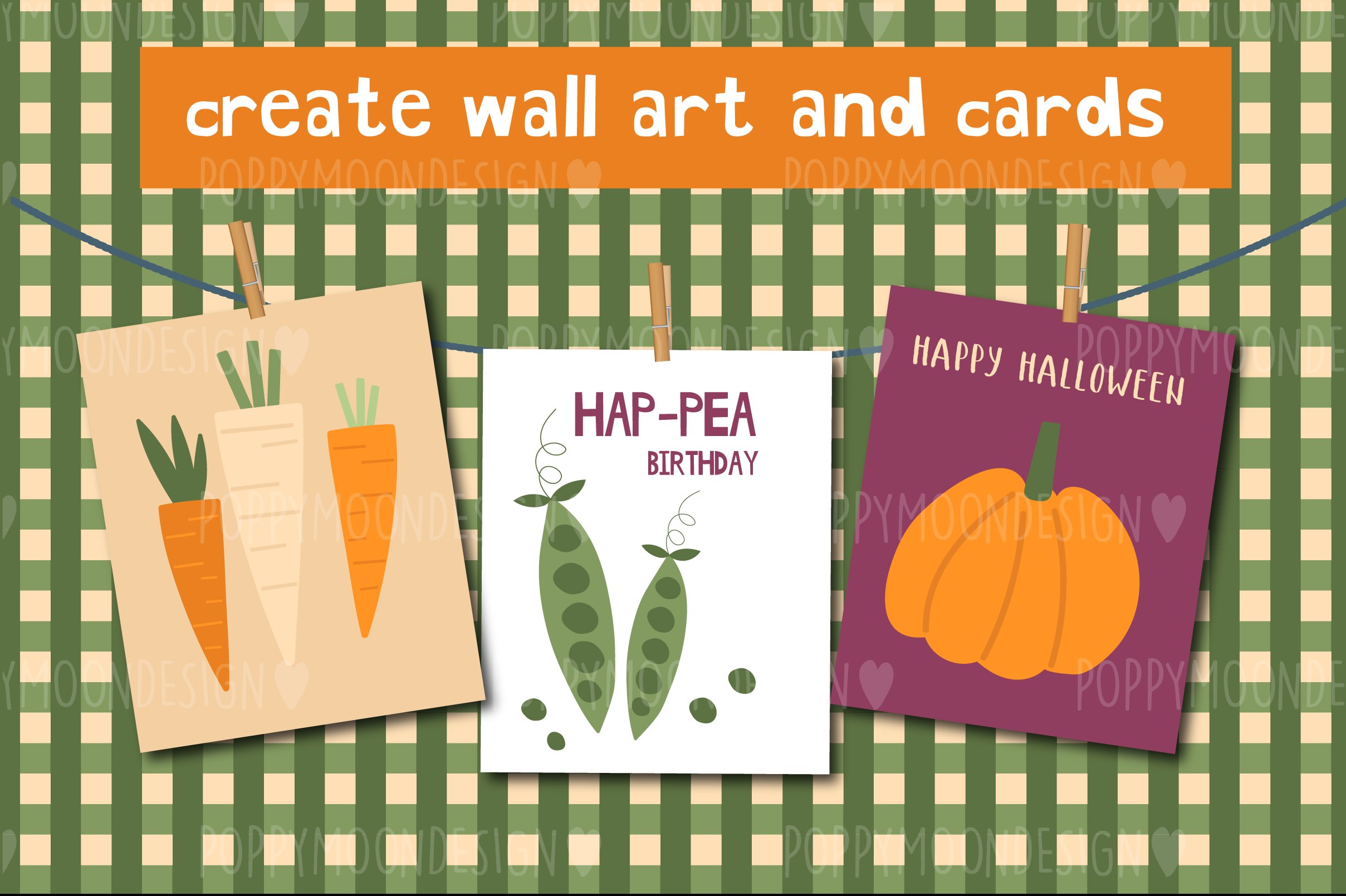 Grow Your Own clipart and paper set preview image.
