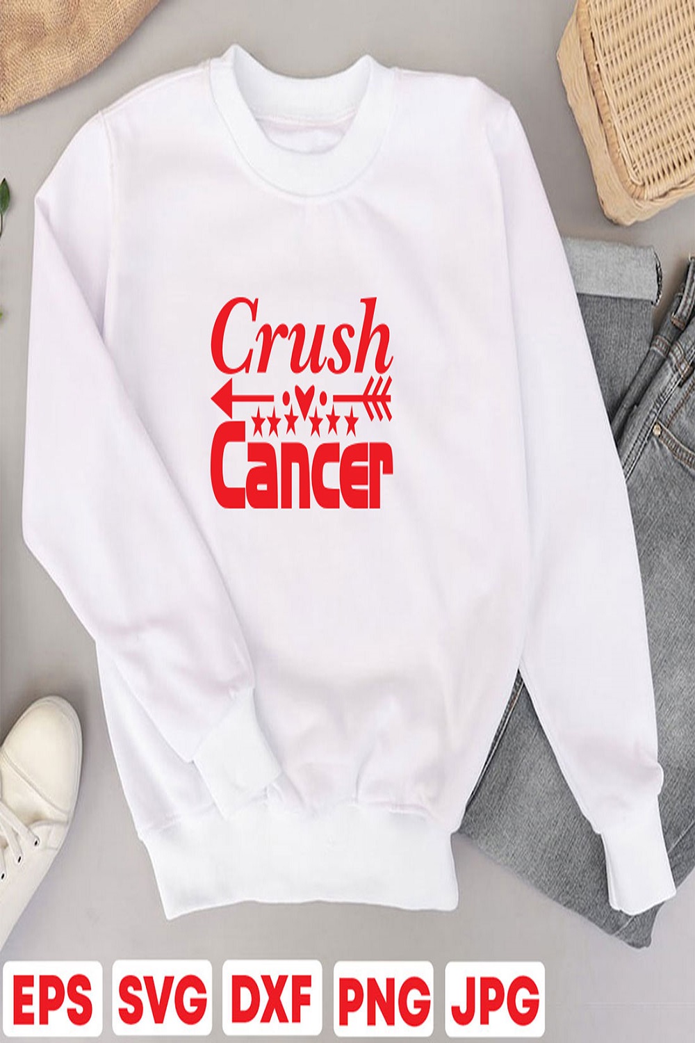 Crush Cancer pinterest preview image.