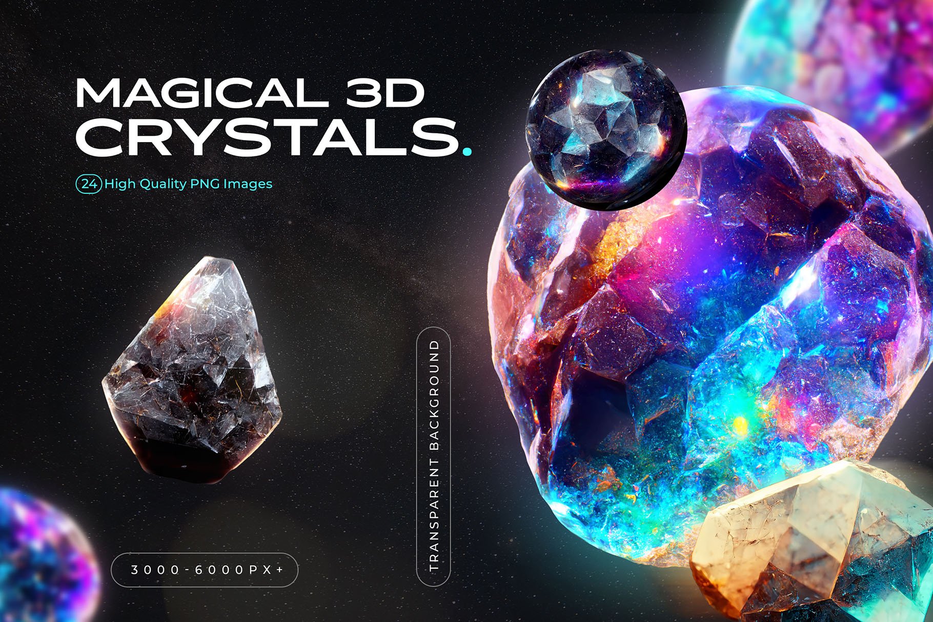 3D Gems & Crystals Collection cover image.