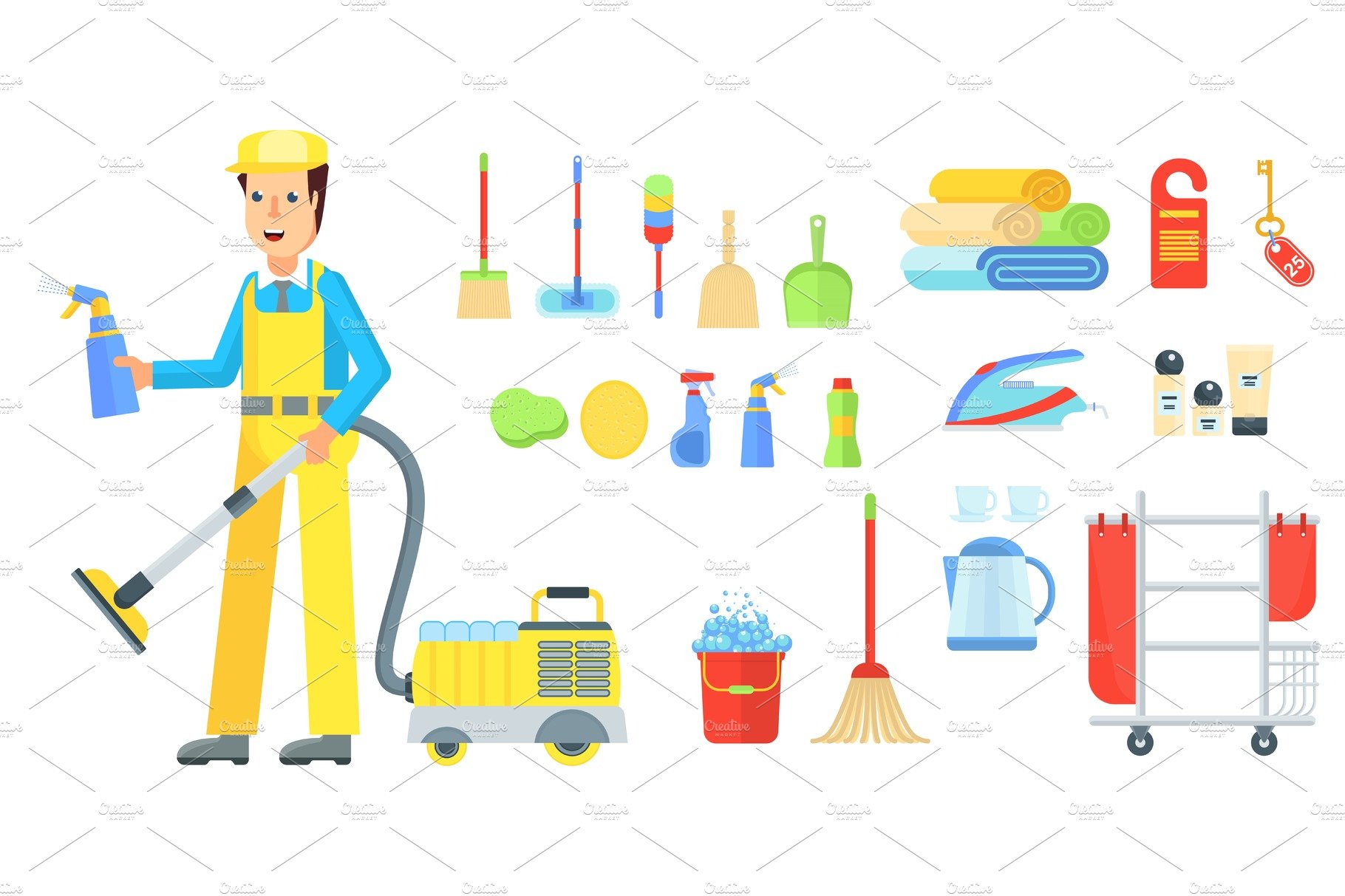 cleaning service staff man cover image.