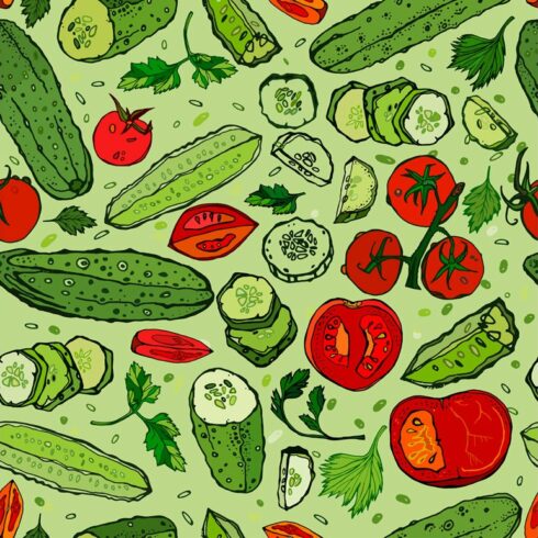 Cucumber Tomato Pattern cover image.