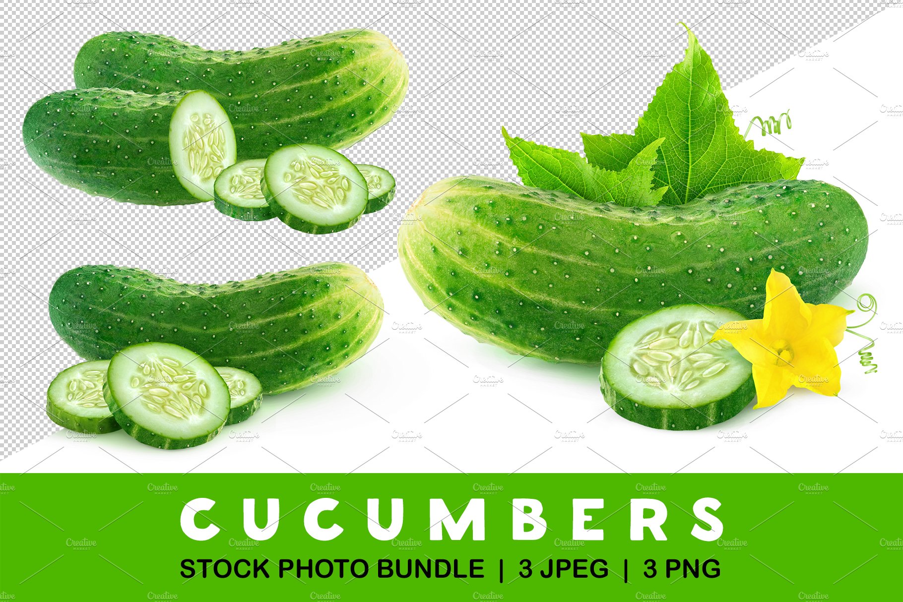 Cut cucumbers cover image.