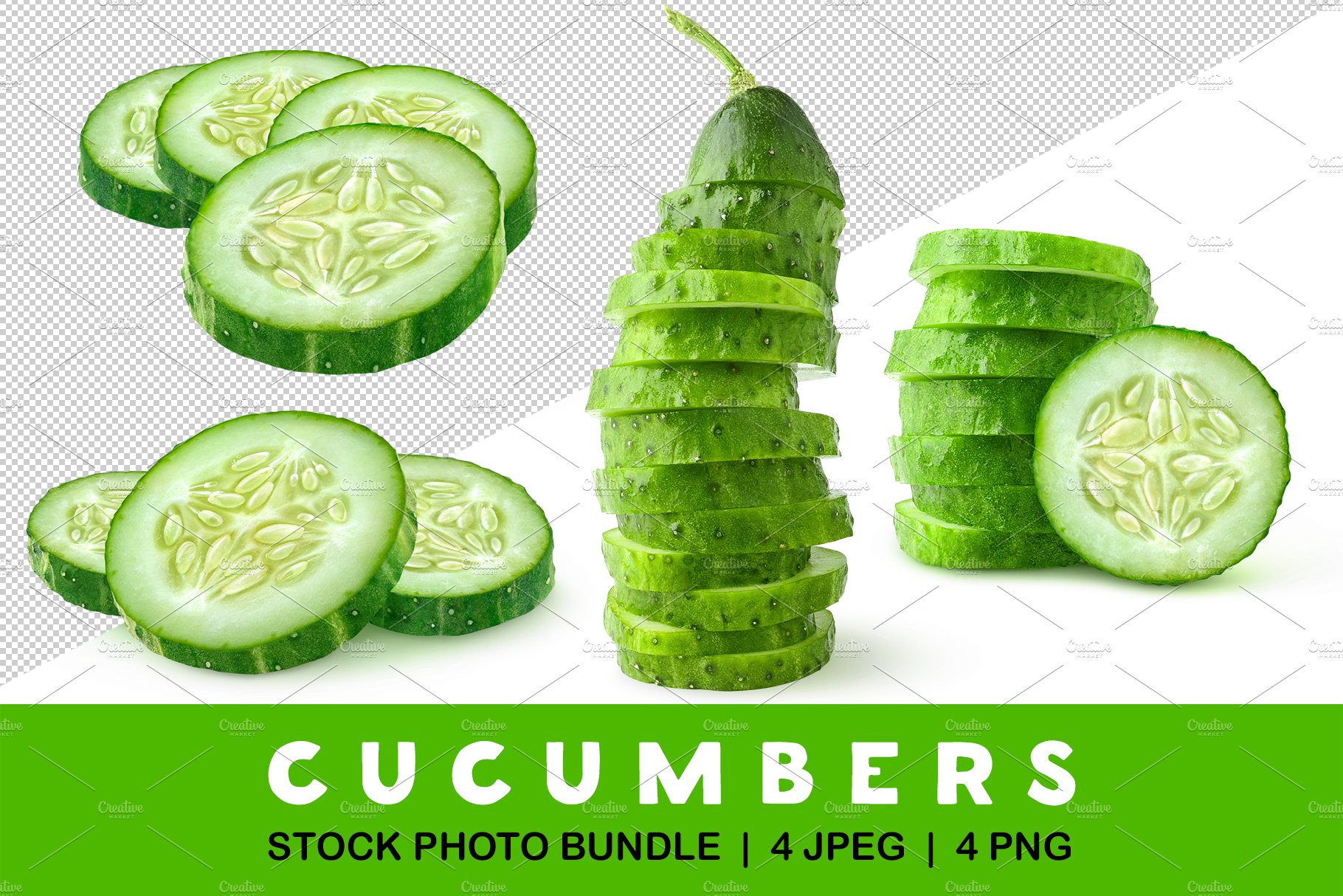 Cucumber slices cover image.
