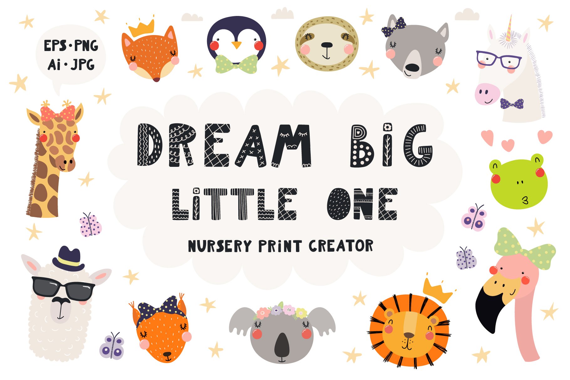 Cute Baby Animals Nursery Creator cover image.