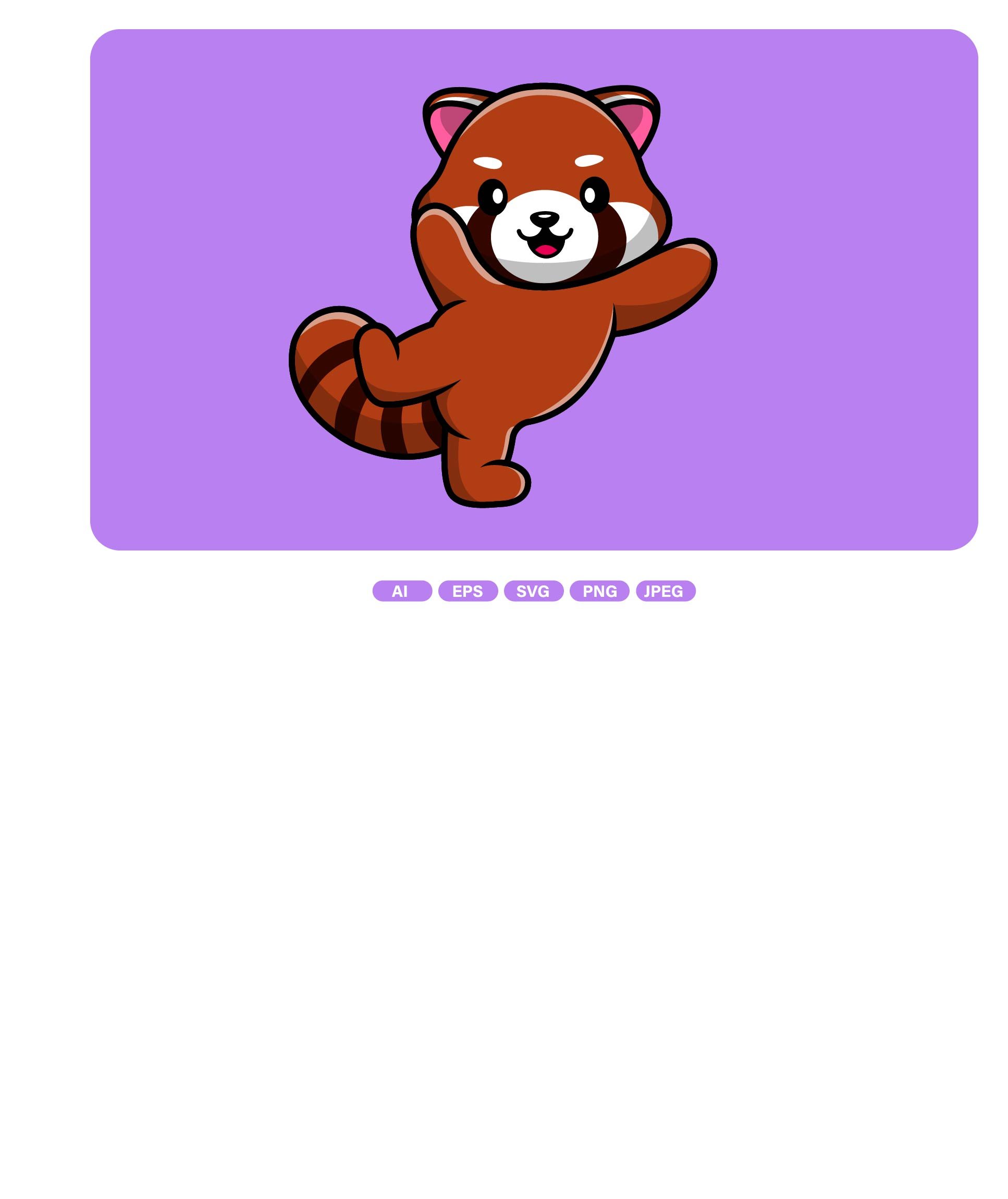 Cute Red Panda Cartoon cover image.