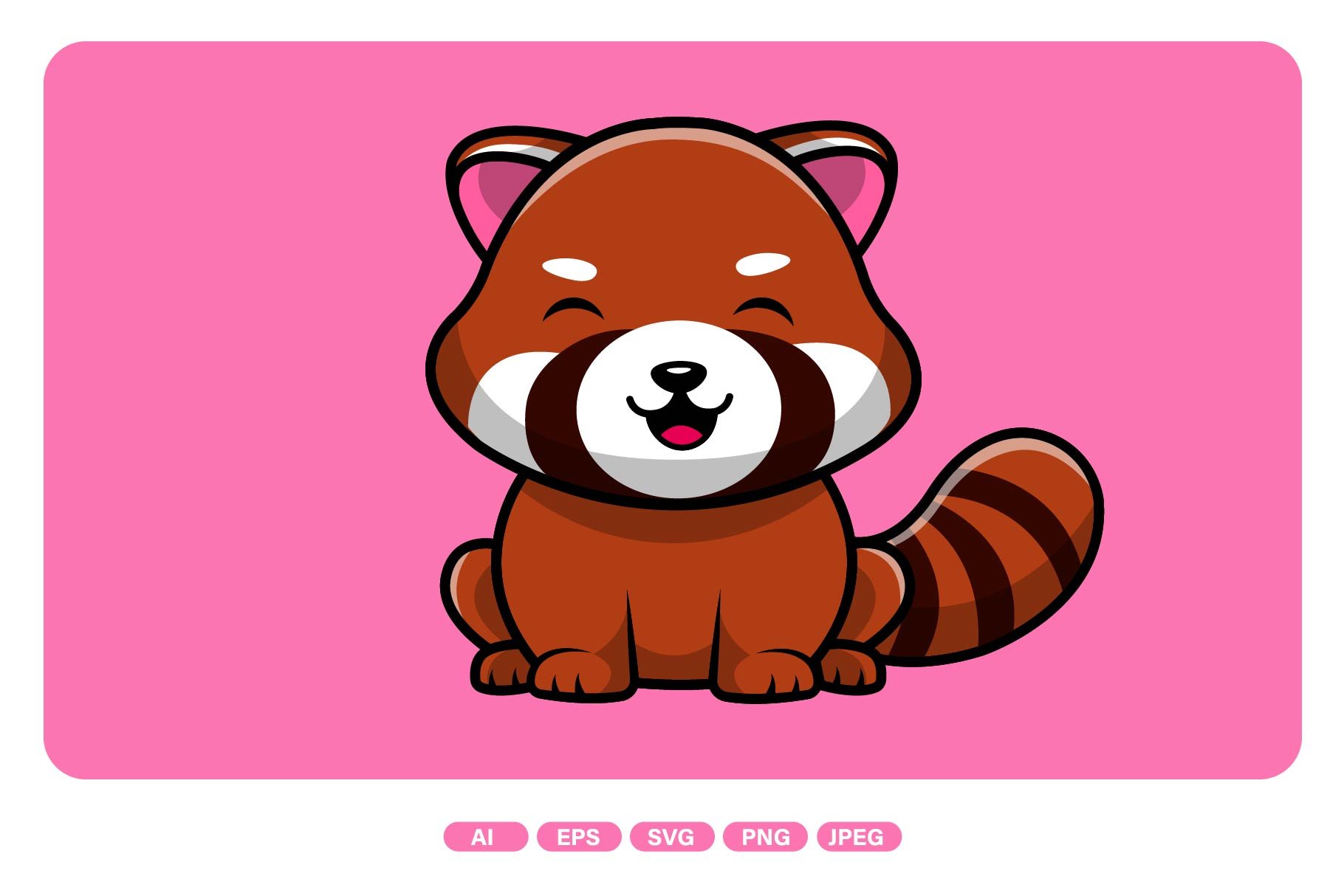 Cute Red Panda Sitting cover image.