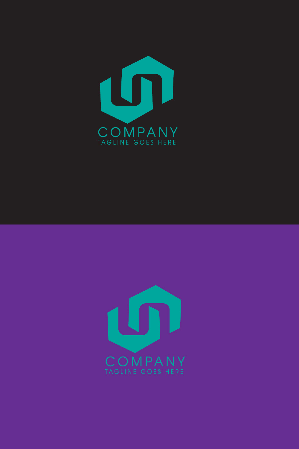 AWESOME SHAPE LOGO DESIGN TEMPLATE pinterest preview image.