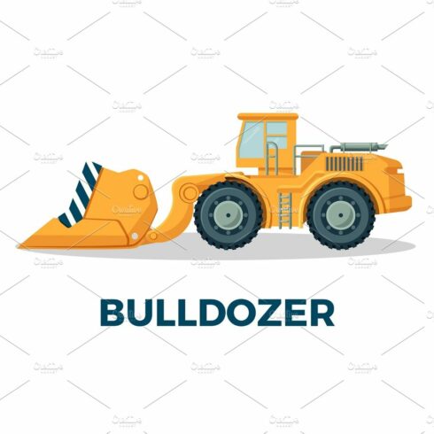 Bulldozer crawler tracked tractor equipped with substantial metal plate cover image.