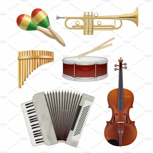 Music instruments. Audio items cover image.