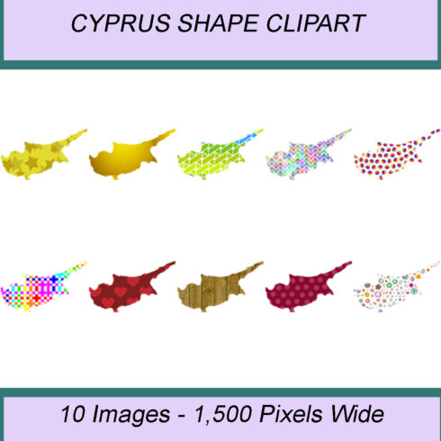 CYPRUS SHAPE CLIPART ICONS cover image.