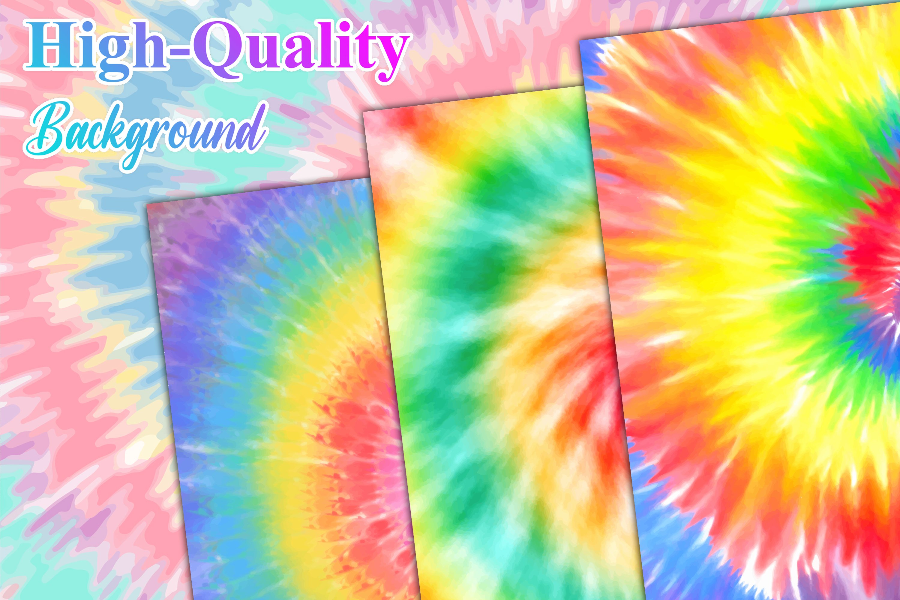 Green and Yellow Tie Dye Sublimation Design Download 