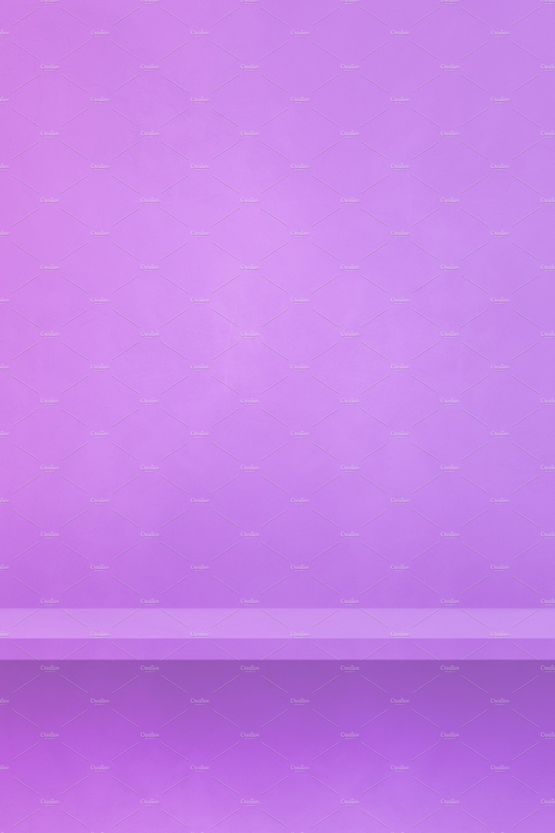 Empty shelf on a mauve wall. Background template. Vertical backd cover image.