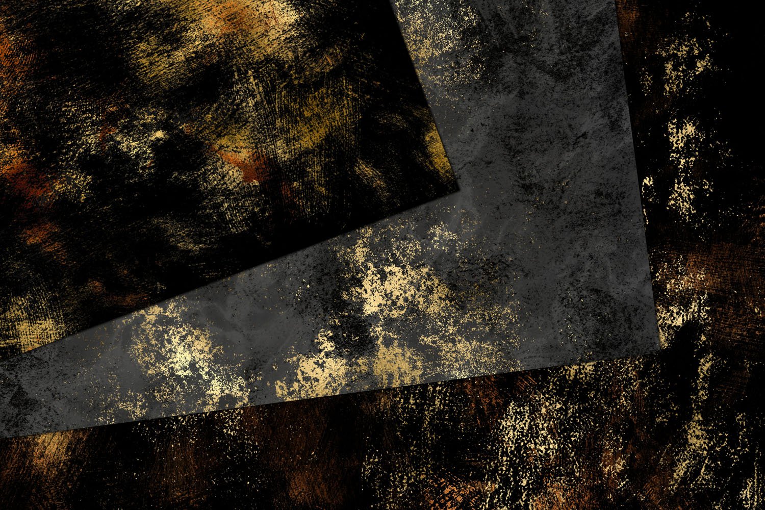 Dark Gold Grunge Textures preview image.