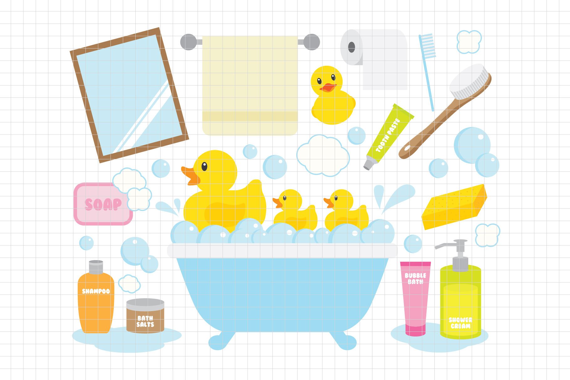 Bath Time Clipart (DC16) cover image.
