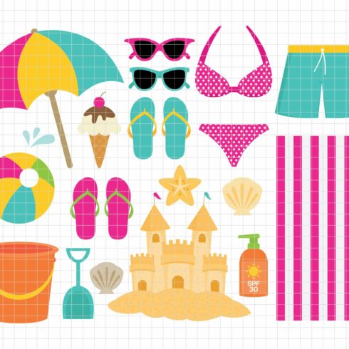 Pool party clipart – MasterBundles