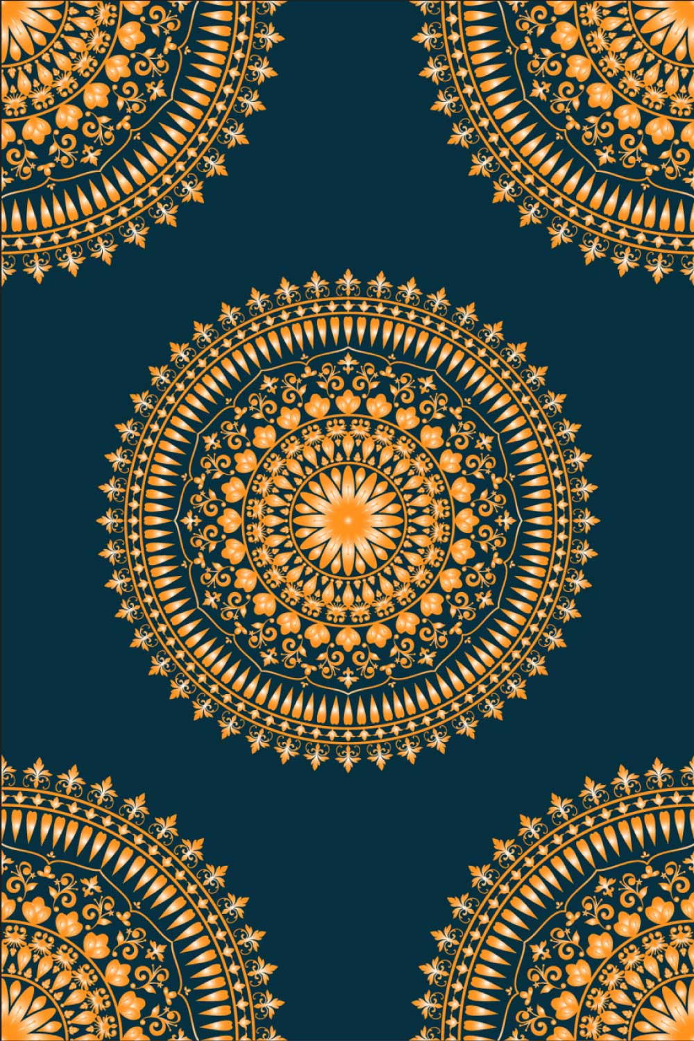 Exclusive Royal Mandala Design pinterest preview image.