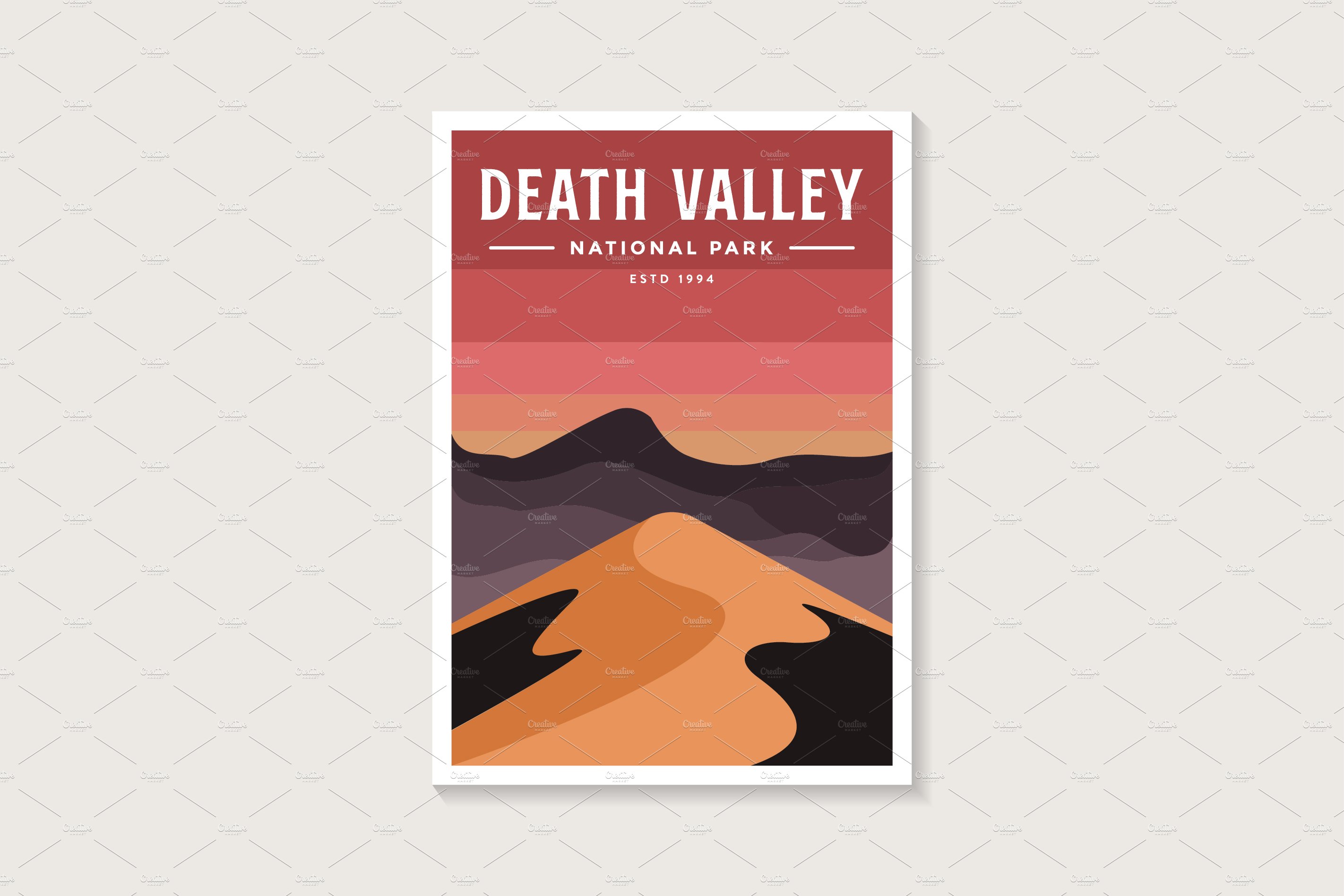 Death Valley National park poster cover image.