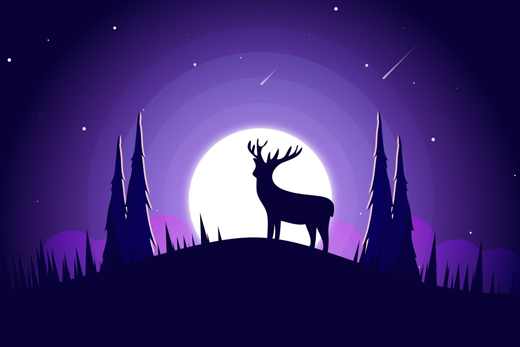 deer silhouette 743