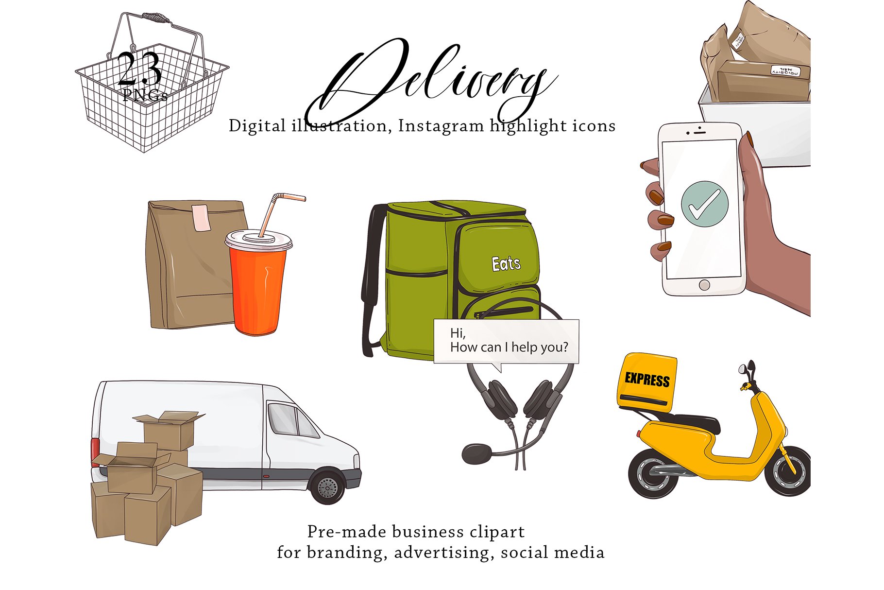 Delivery clipart Mail truck cover image.