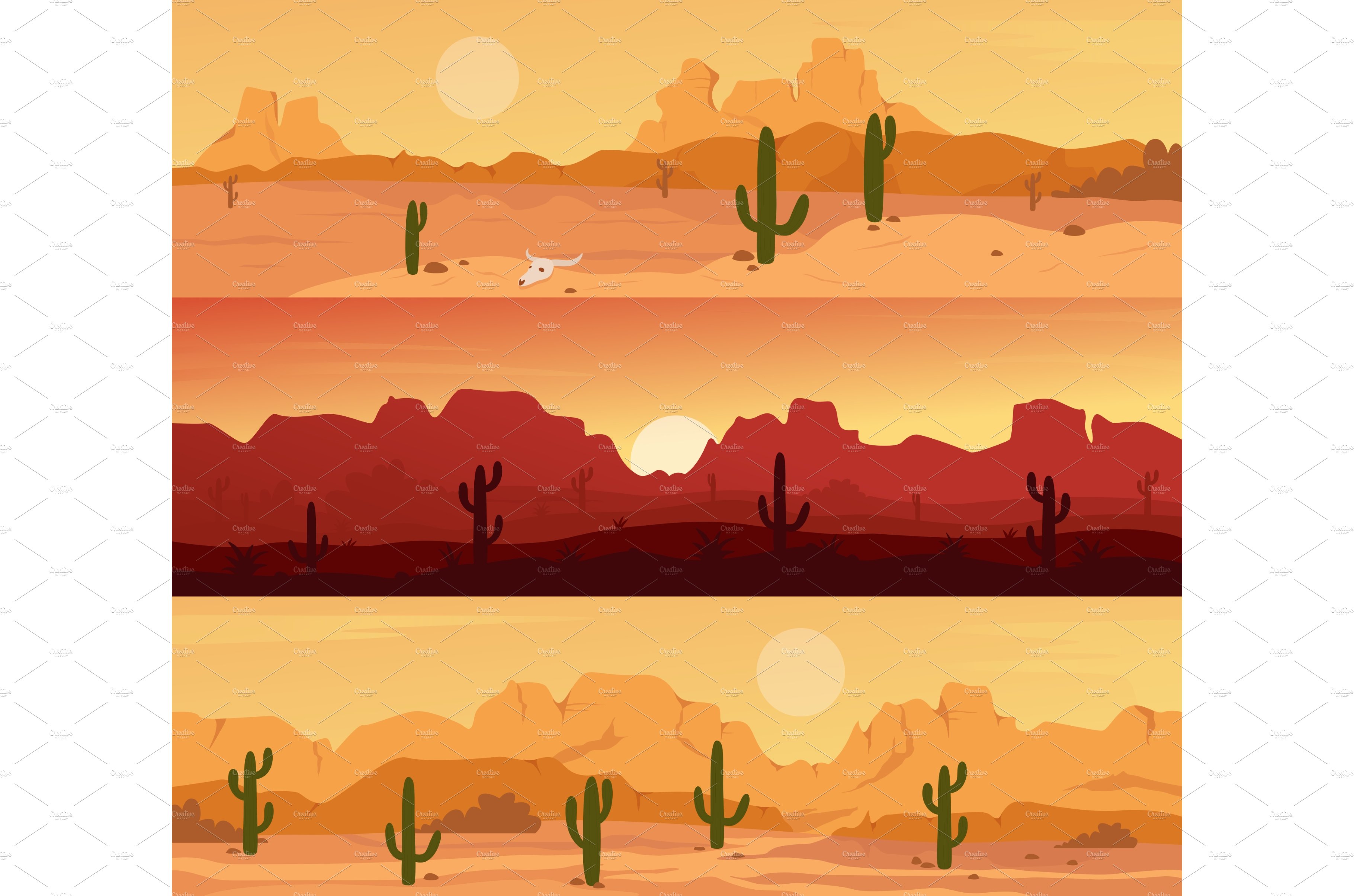 Texas Arisona desert panorama set cover image.