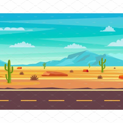 desert landscape illustration cover image.