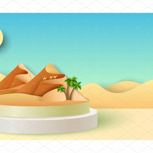 Desert sand travel background paper cover image.