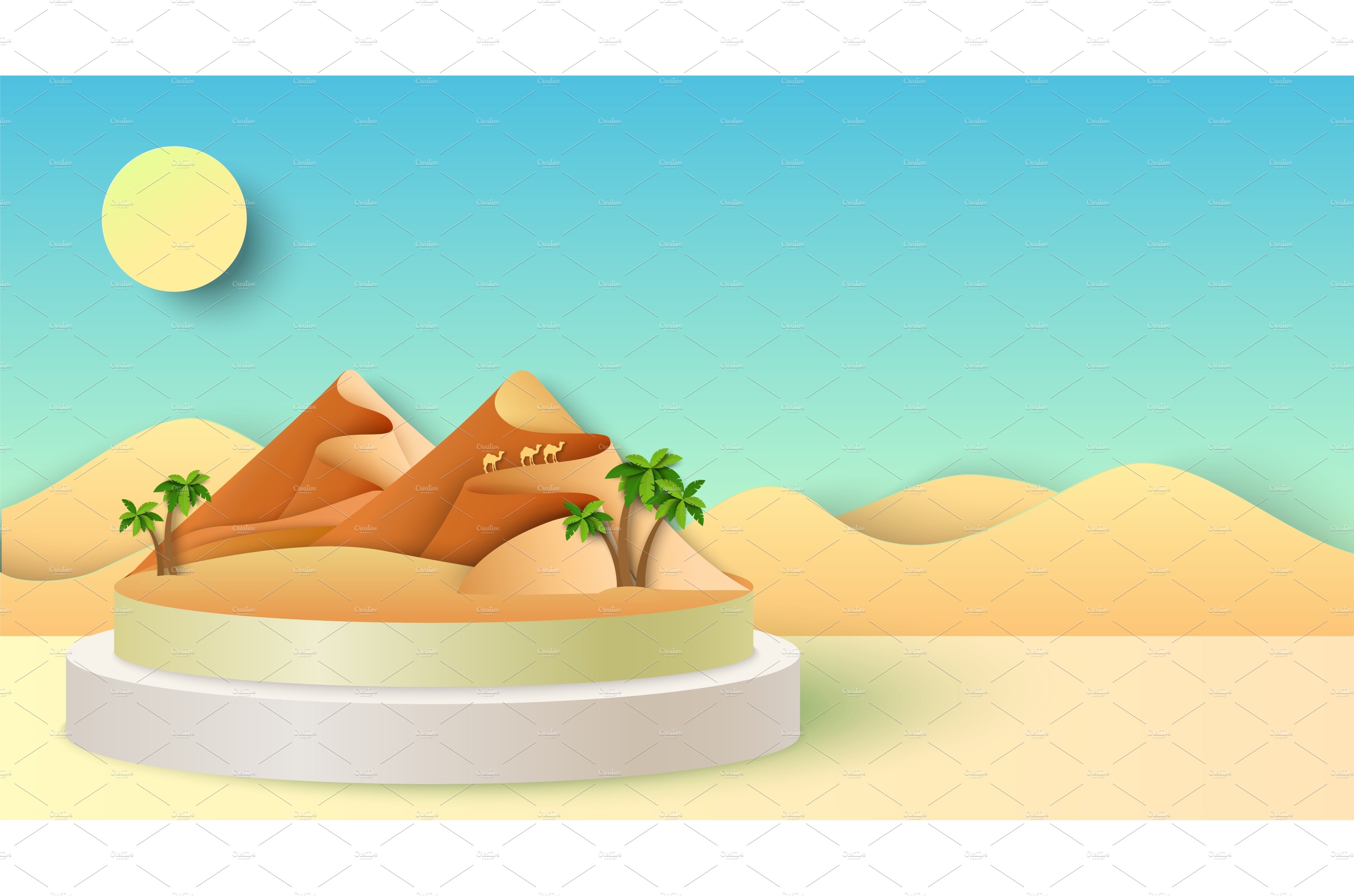 Desert sand travel background paper cover image.