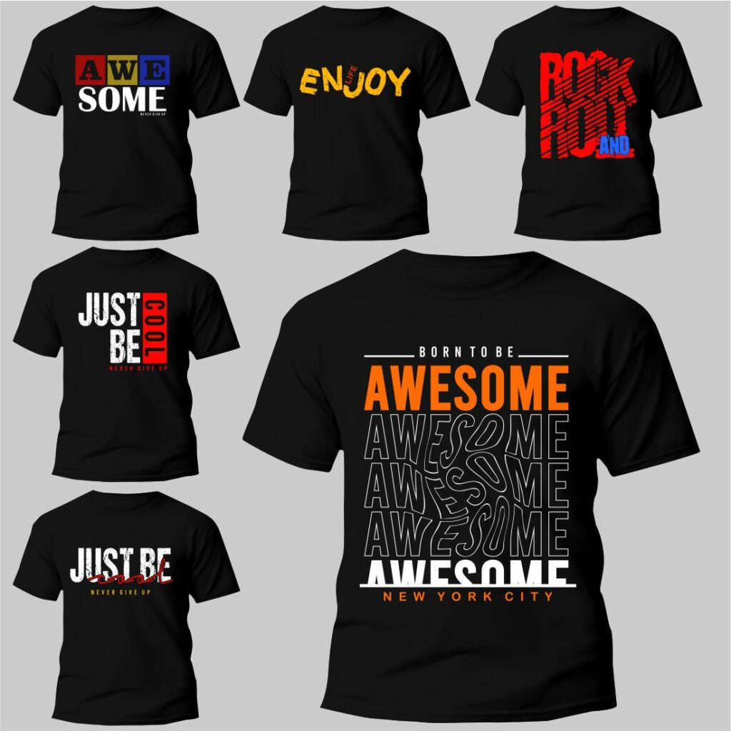 motivational typography t shirt bundle - MasterBundles