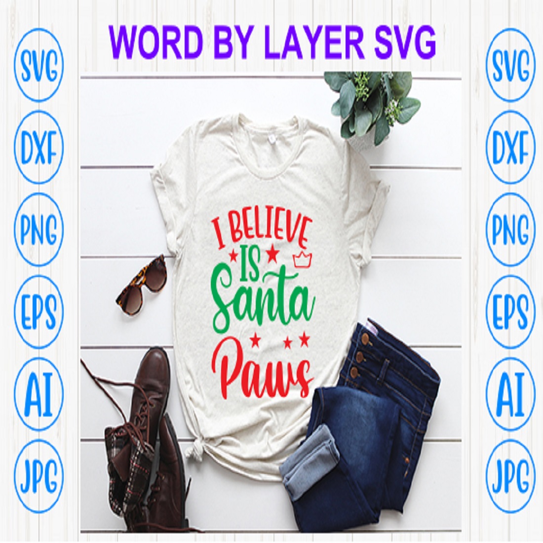 I believe is Santa paws svg design preview image.