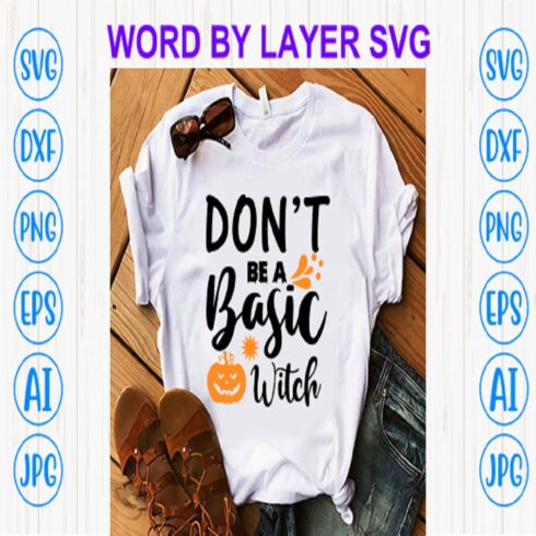 Don't be a basic witch svg cutting file cover image.