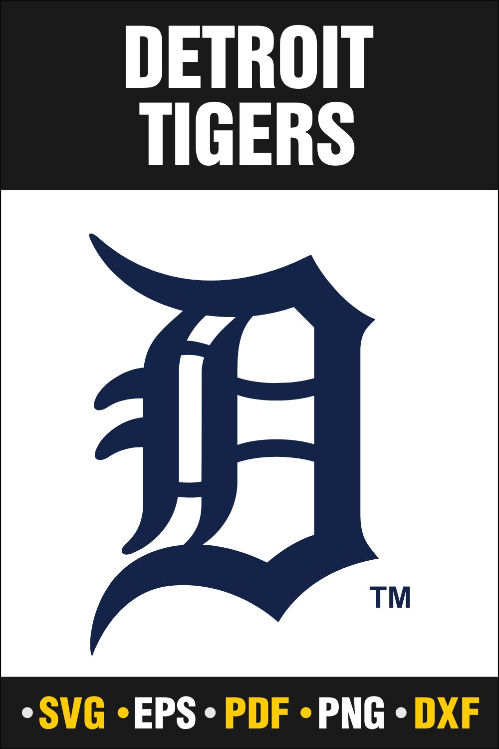 Detroit Tigers Logo, Detroit Tigers Svg Logo, Detroit Tigers Layered Svg  For Cricut, Detroit Svg Cut Files, Png Images