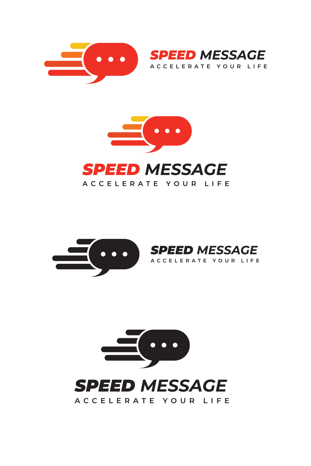 Speed Message Logo pinterest preview image.