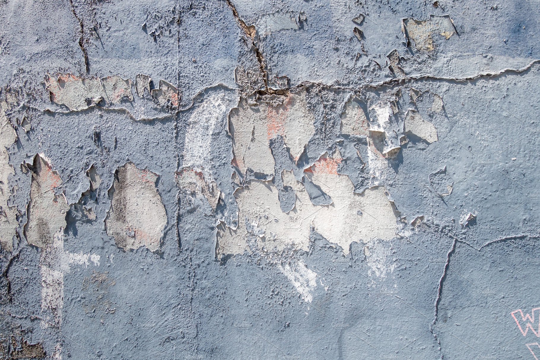 Grunge Blue concrete wall background texture cover image.