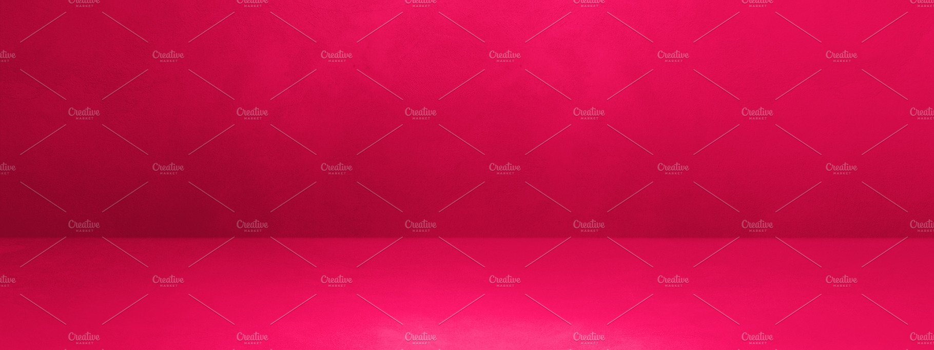 Empty pink concrete interior background banner cover image.