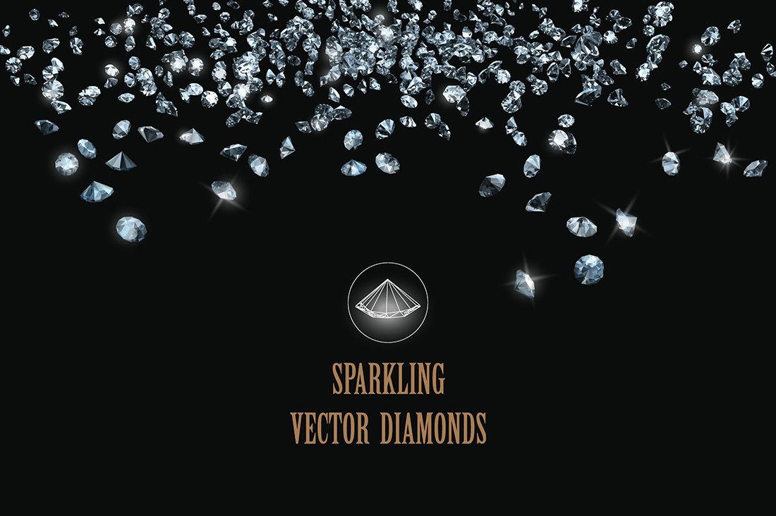 Vector diamonds collection cover image.
