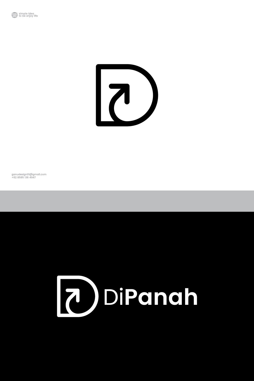 D letter logo with Arrow pinterest preview image.