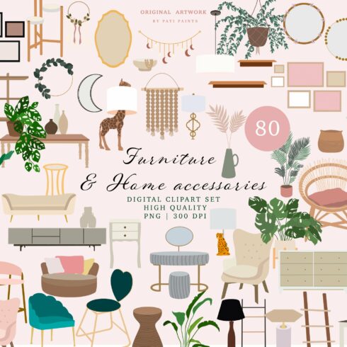 Furniture Home Accessories Clipart cover image.