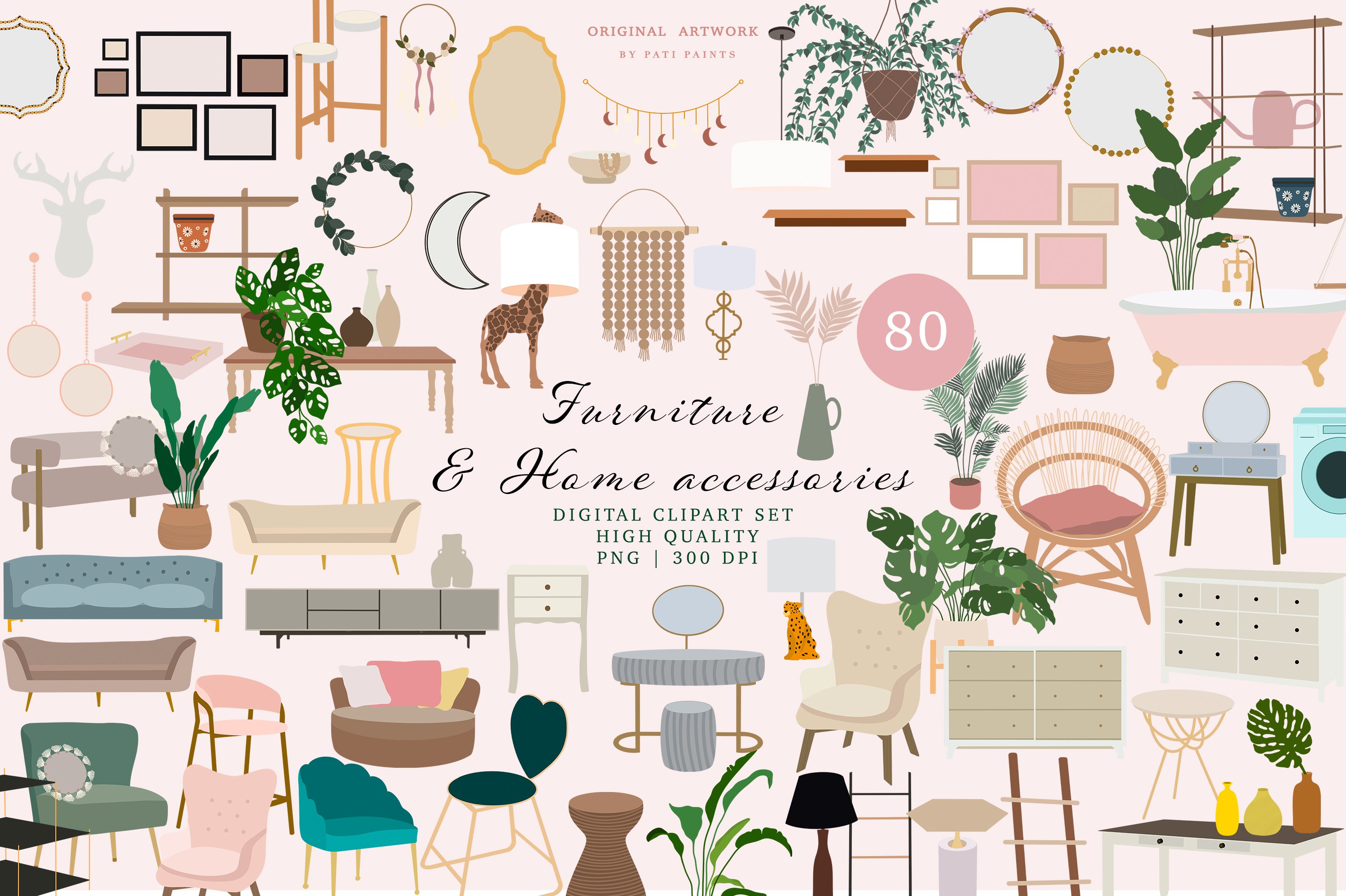 Furniture Home Accessories Clipart cover image.