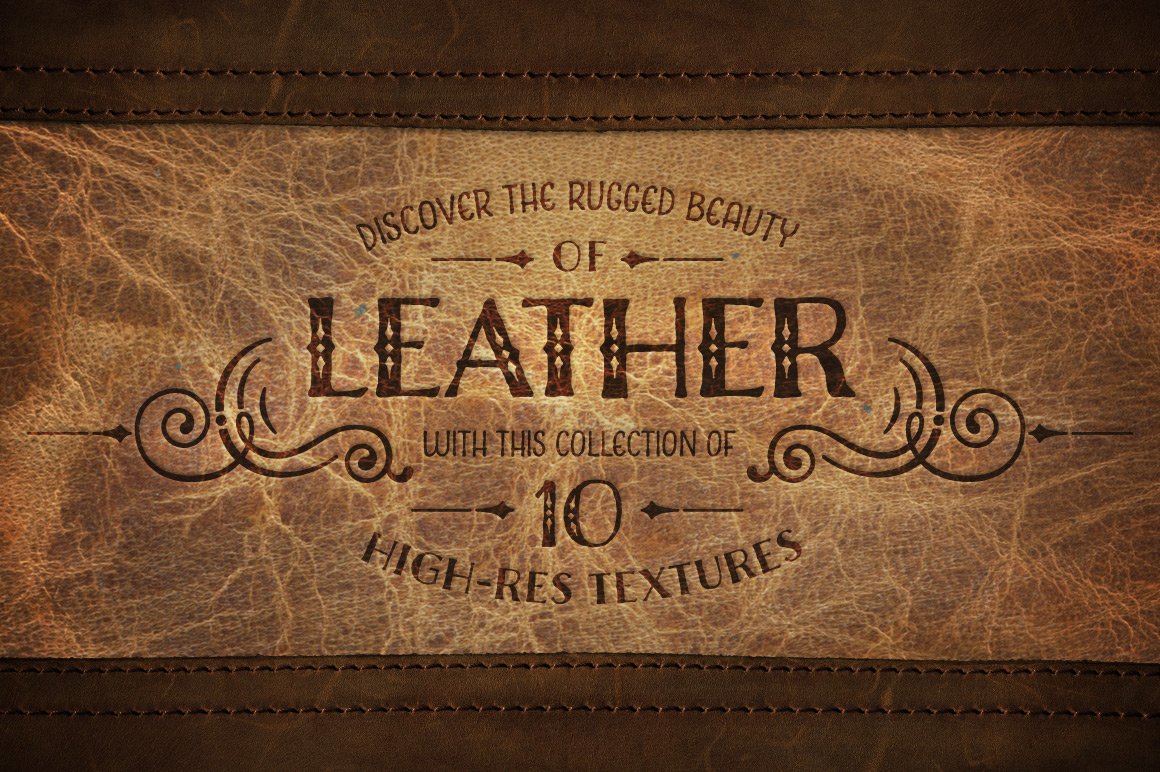 Leather Love - 10 Leather Textures preview image.