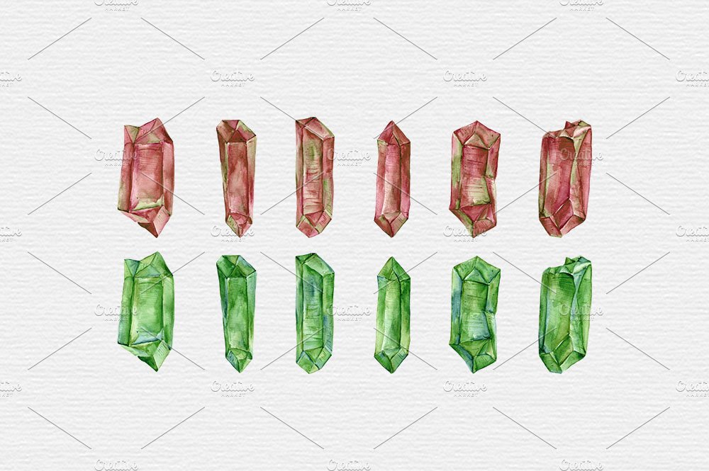 Watercolor Crystals preview image.