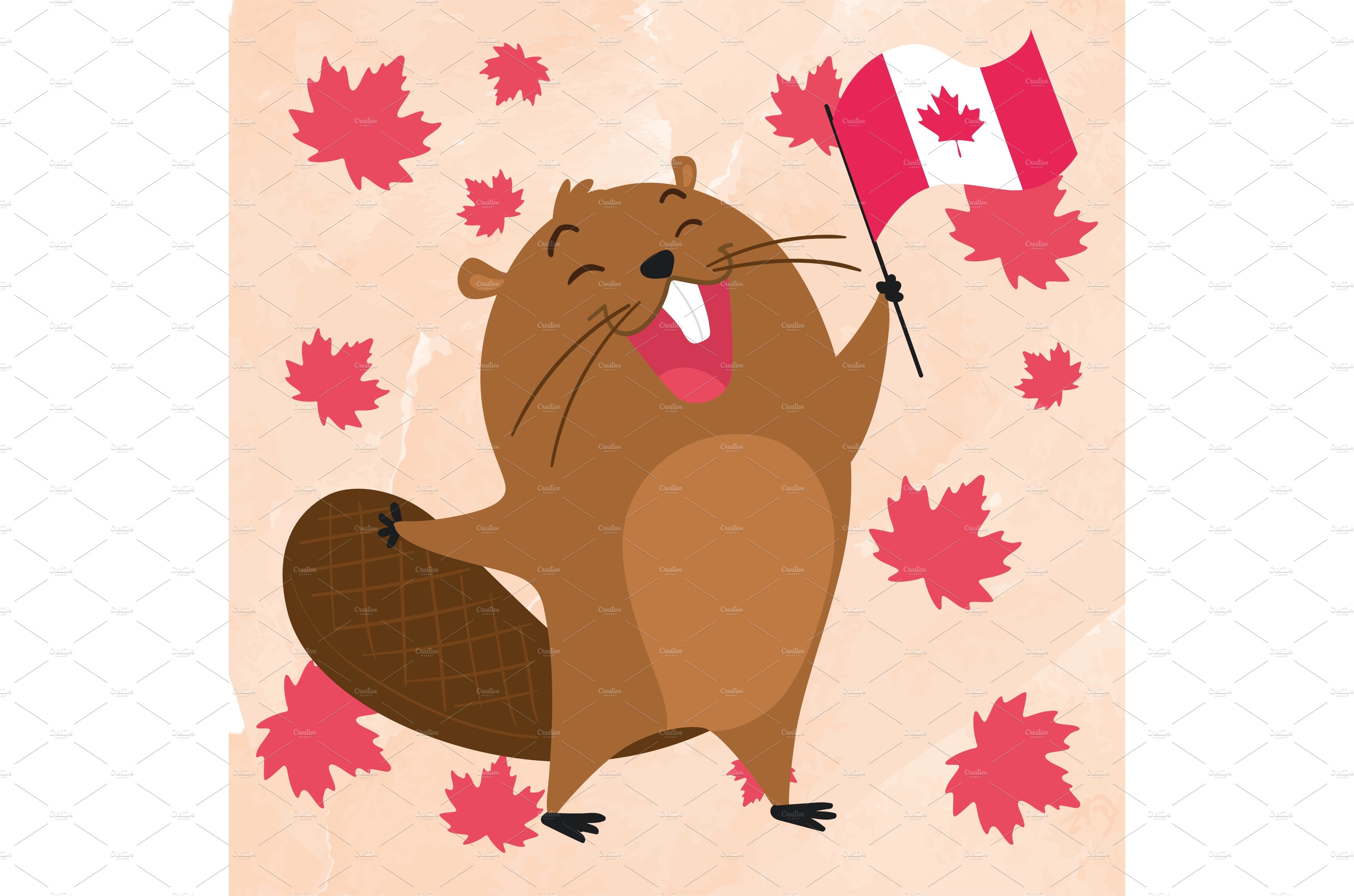 Canada day cute poster cover image.