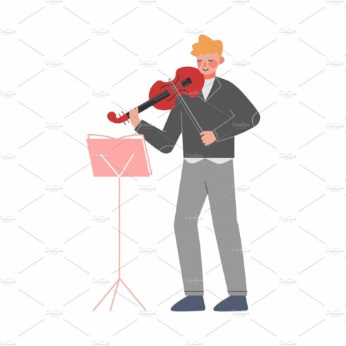Man Musician Playing Violin cover image.